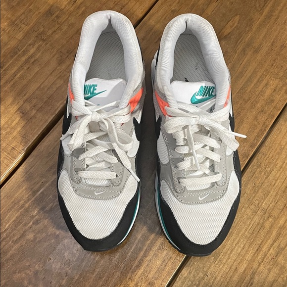 Nike Air Max White Black Teal Coral Sneakers - Picture 4 of 5